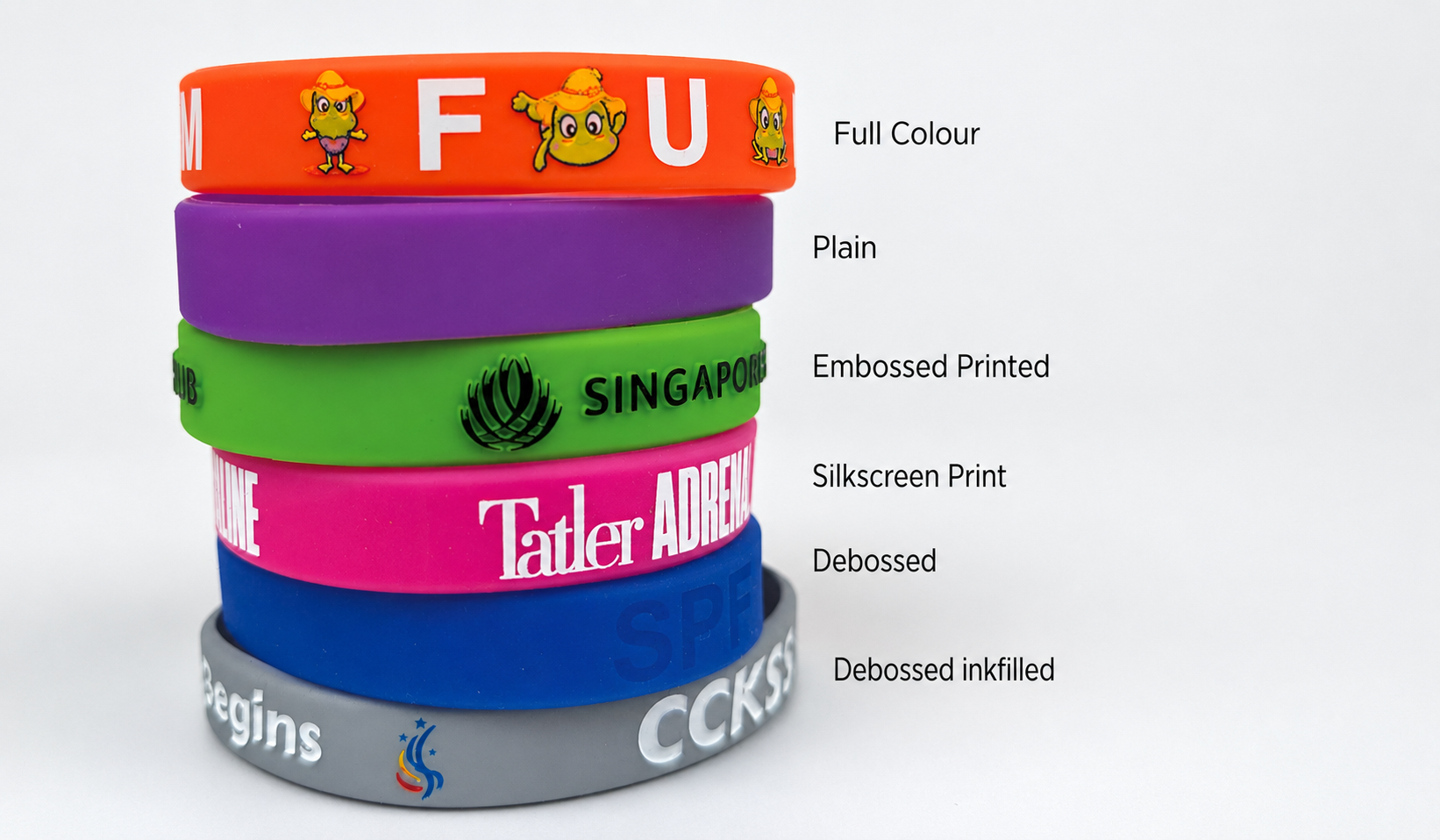 Plain Wristbands