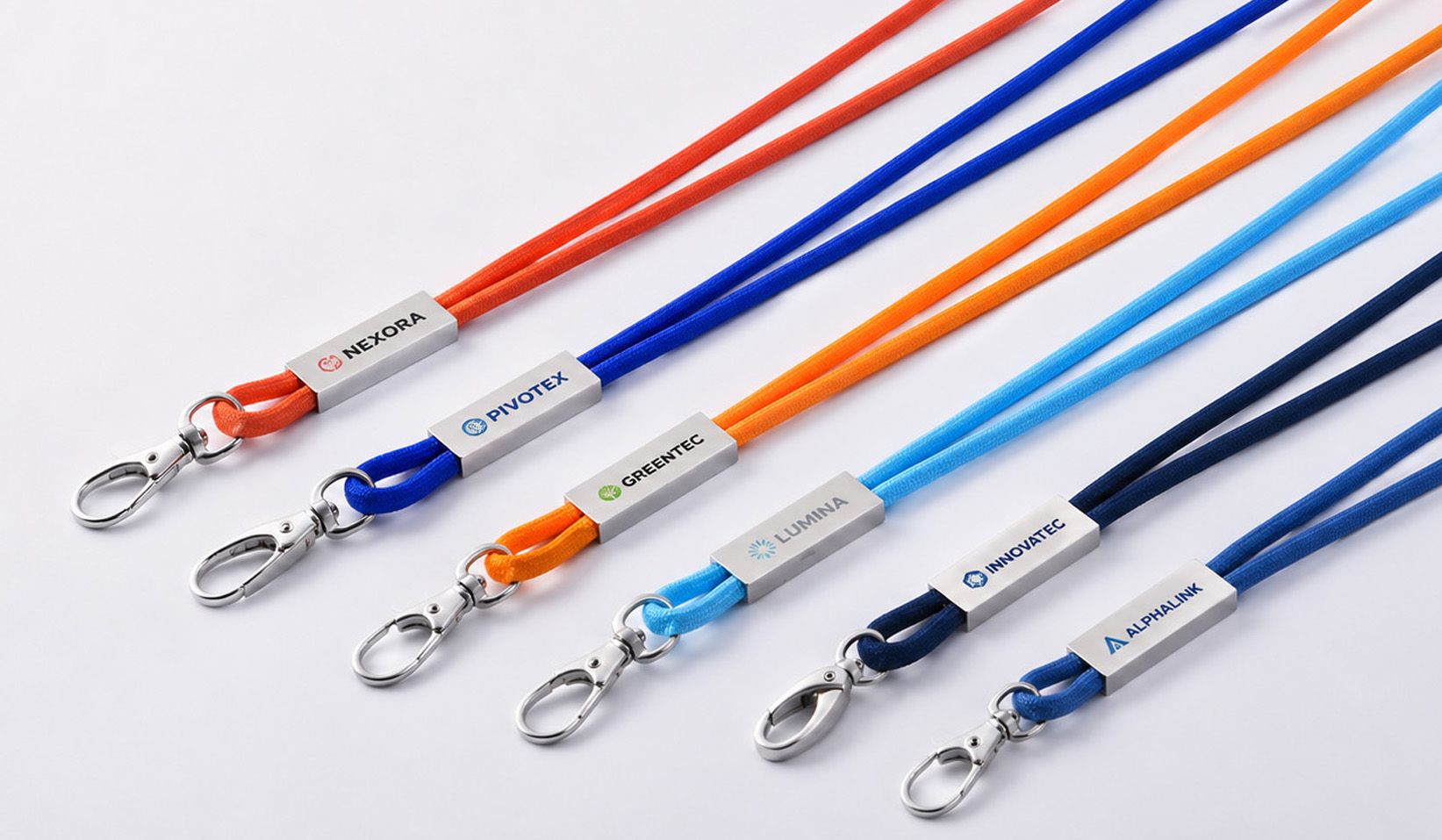 Polyester Cord Lanyard with Metal Tag