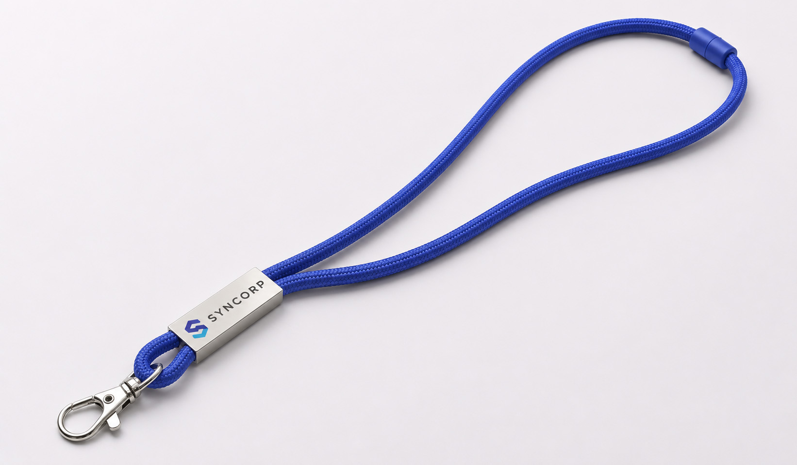 Polyester Cord Lanyard with Metal Tag