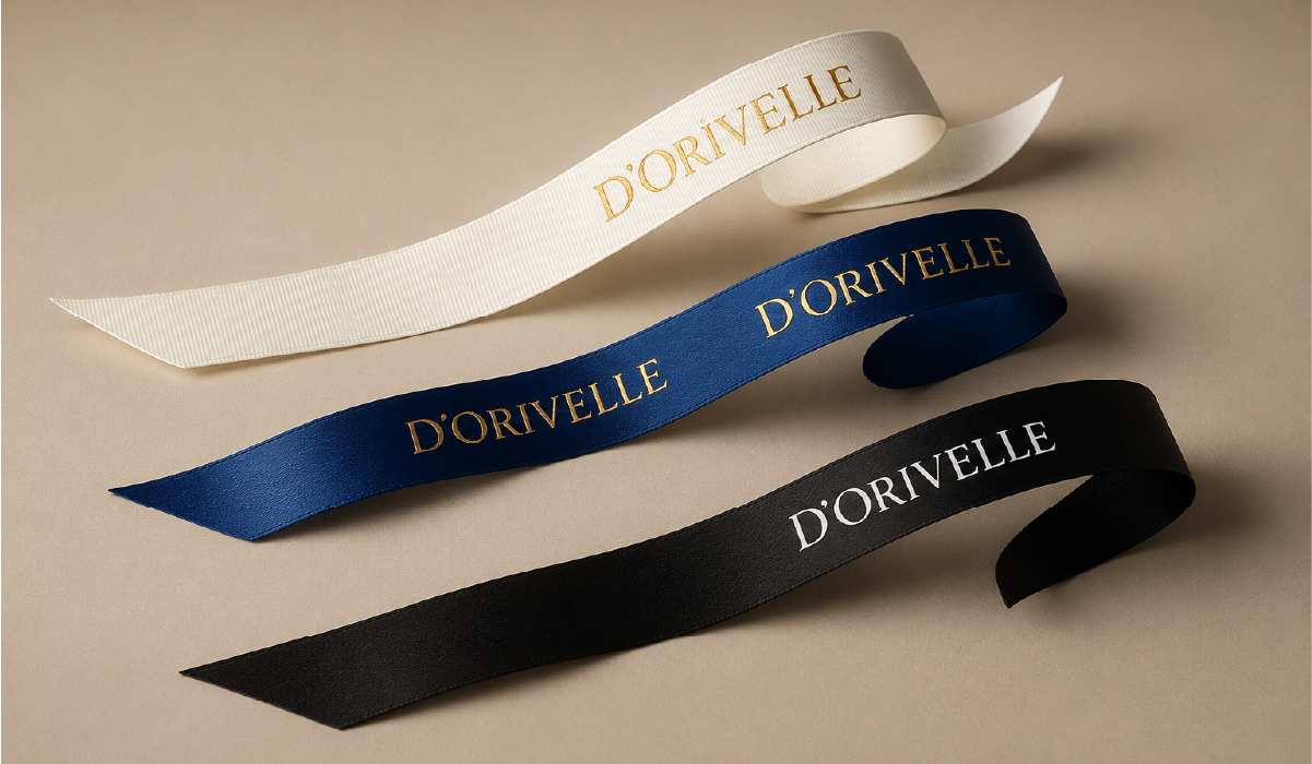 Gold Foil Print Ribbon Wristbands SG