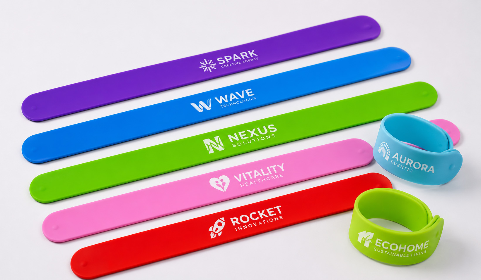 Self-Wrapping Slap Wristbands