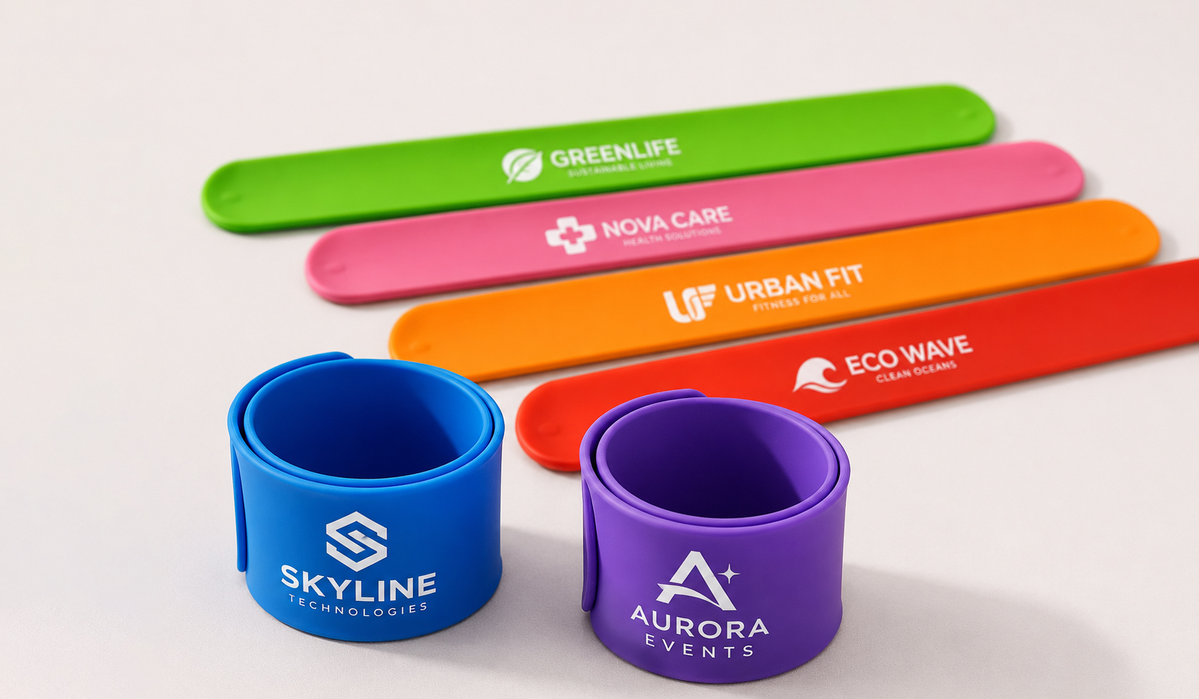 Self-Wrapping Slap Wristbands