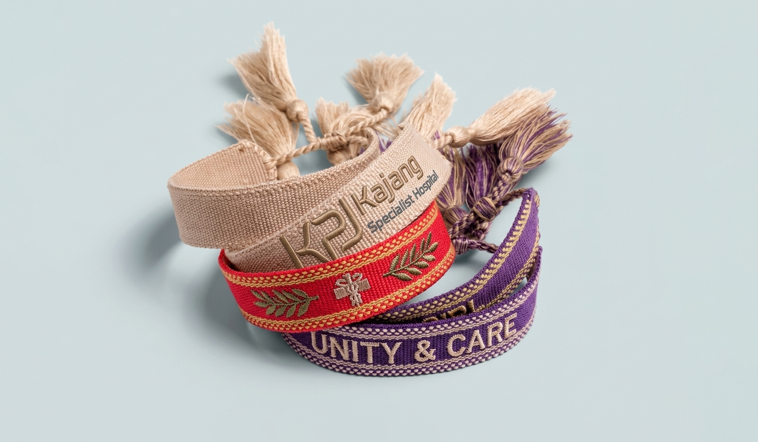 Woven Letters Embroidery Tassel Bracelet