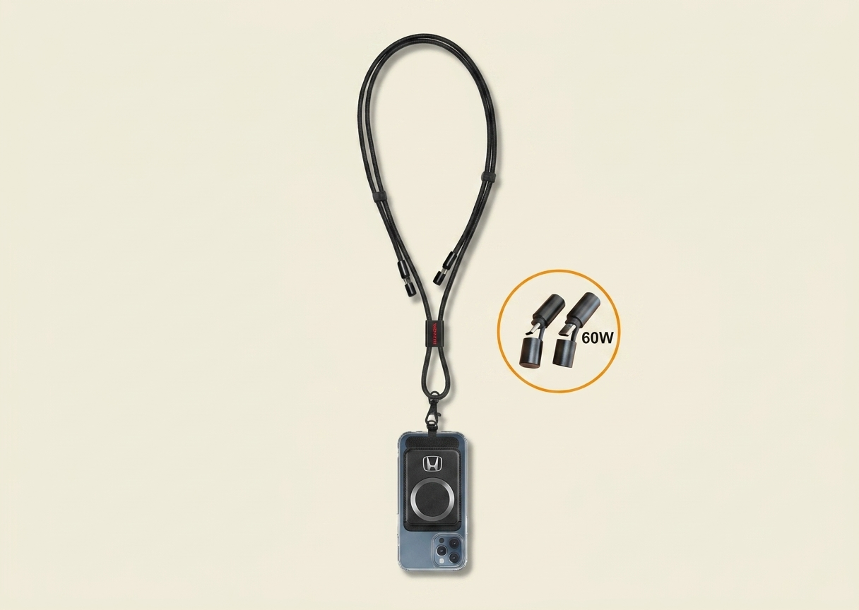 Adjustable 2-in-1 USB-C Charging Lanyard (60W)