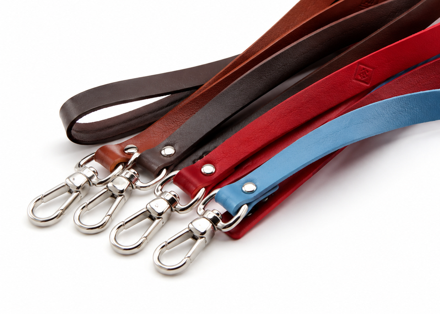 Custom PU Leather Lanyard with Metal Hook