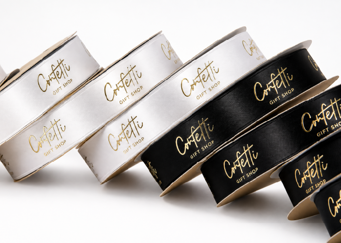 Gold Foil Print Ribbon